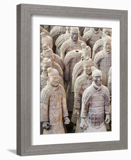 Terracotta Warrior Figures in the Tomb of Emperor Qinshihuang, Xi'An, Shaanxi Province, China-Billy Hustace-Framed Photographic Print