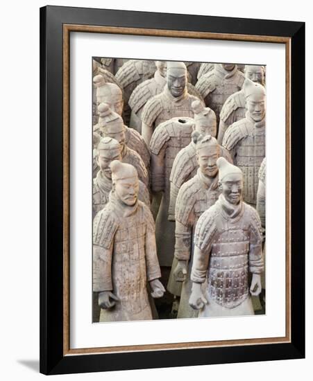 Terracotta Warrior Figures in the Tomb of Emperor Qinshihuang, Xi'An, Shaanxi Province, China-Billy Hustace-Framed Photographic Print