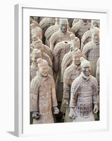 Terracotta Warrior Figures in the Tomb of Emperor Qinshihuang, Xi'An, Shaanxi Province, China-Billy Hustace-Framed Photographic Print