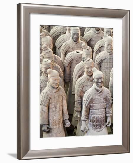 Terracotta Warrior Figures in the Tomb of Emperor Qinshihuang, Xi'An, Shaanxi Province, China-Billy Hustace-Framed Photographic Print