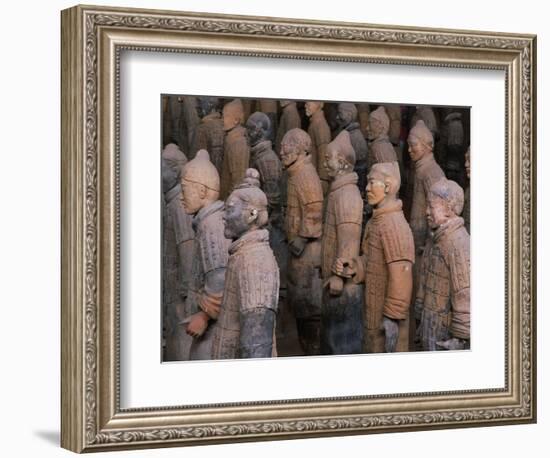 Terracotta Warrior Statues at Xian, China-Keren Su-Framed Photographic Print