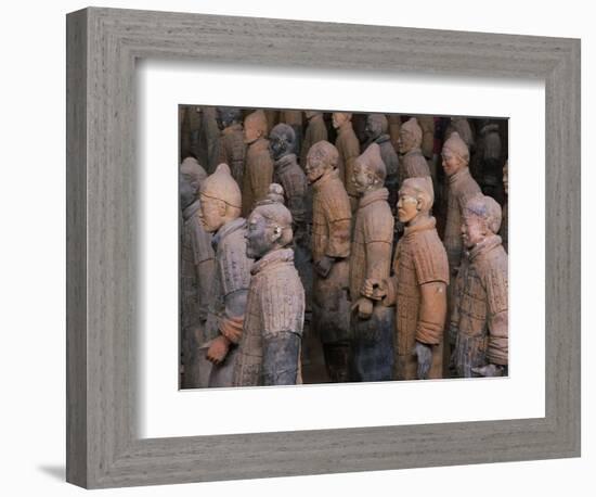 Terracotta Warrior Statues at Xian, China-Keren Su-Framed Photographic Print