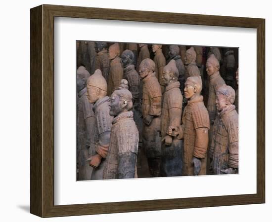 Terracotta Warrior Statues at Xian, China-Keren Su-Framed Photographic Print