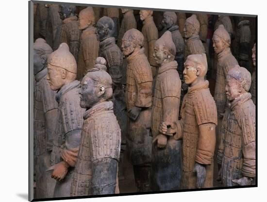 Terracotta Warrior Statues at Xian, China-Keren Su-Mounted Photographic Print