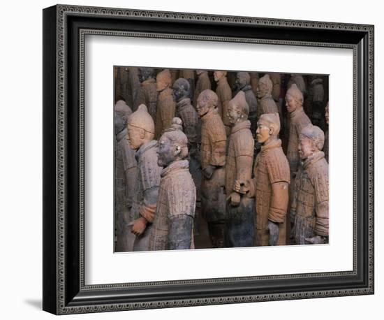 Terracotta Warrior Statues at Xian, China-Keren Su-Framed Photographic Print