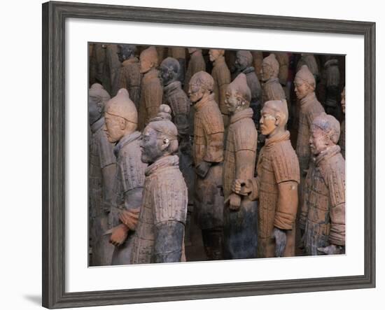 Terracotta Warrior Statues at Xian, China-Keren Su-Framed Photographic Print