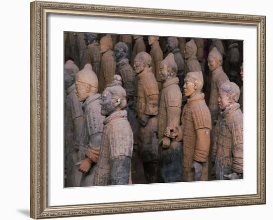 Terracotta Warrior Statues at Xian, China-Keren Su-Framed Photographic Print