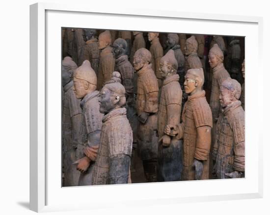 Terracotta Warrior Statues at Xian, China-Keren Su-Framed Photographic Print