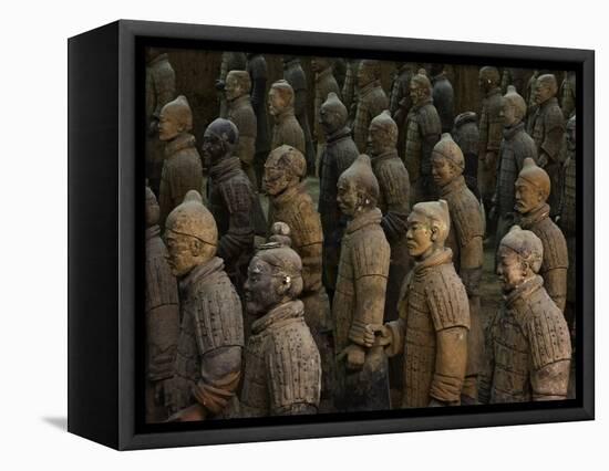 Terracotta Warrior Statues in Qin Shi Huangdi Tomb-Danny Lehman-Framed Premier Image Canvas