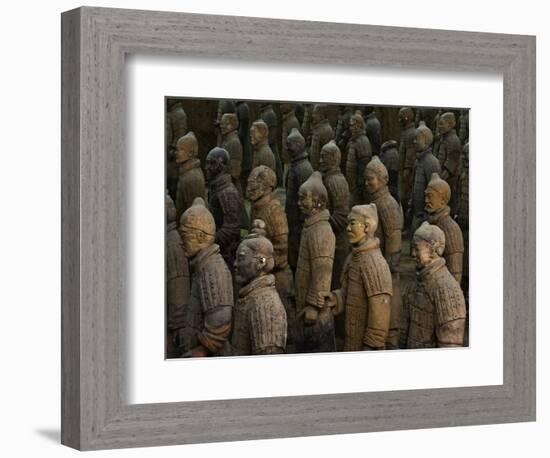 Terracotta Warrior Statues in Qin Shi Huangdi Tomb-Danny Lehman-Framed Photographic Print