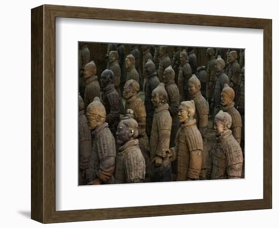 Terracotta Warrior Statues in Qin Shi Huangdi Tomb-Danny Lehman-Framed Photographic Print