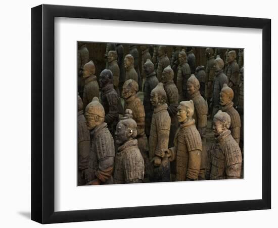 Terracotta Warrior Statues in Qin Shi Huangdi Tomb-Danny Lehman-Framed Photographic Print