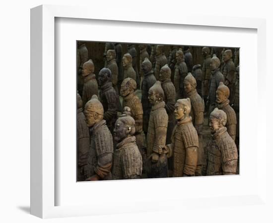 Terracotta Warrior Statues in Qin Shi Huangdi Tomb-Danny Lehman-Framed Photographic Print