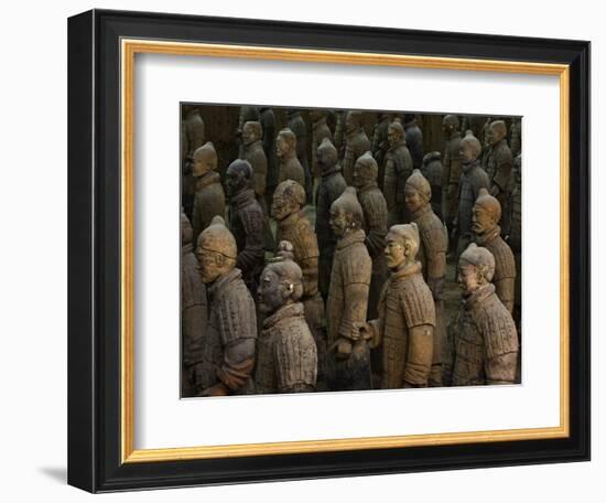 Terracotta Warrior Statues in Qin Shi Huangdi Tomb-Danny Lehman-Framed Photographic Print