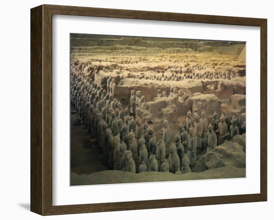 Terracotta Warriors in the Tomb of Chin Shih Huang Ti, Xian, China-Gavin Hellier-Framed Photographic Print