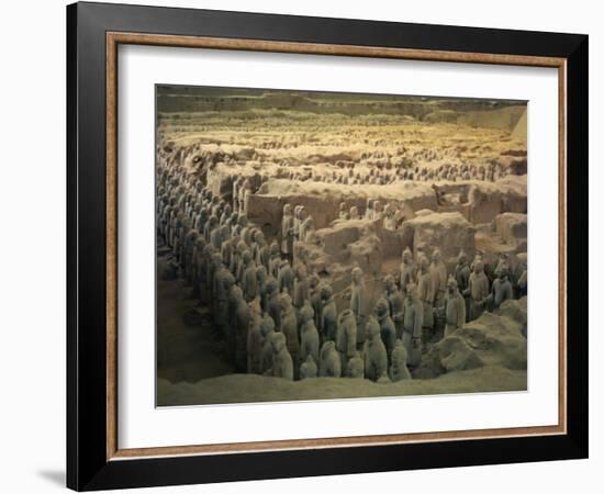 Terracotta Warriors in the Tomb of Chin Shih Huang Ti, Xian, China-Gavin Hellier-Framed Photographic Print