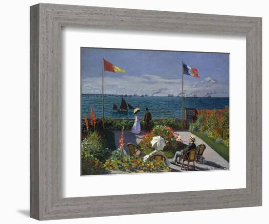 Terrasse À Sainte-Adresse, 1866-1867-Claude Monet-Framed Giclee Print