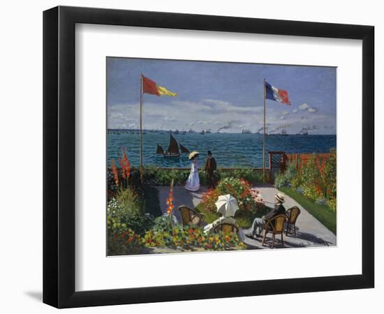 Terrasse À Sainte-Adresse, 1866-1867-Claude Monet-Framed Giclee Print