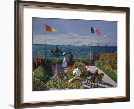 Terrasse À Sainte-Adresse, 1866-1867-Claude Monet-Framed Giclee Print