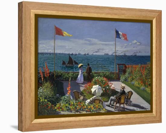Terrasse À Sainte-Adresse, 1866-1867-Claude Monet-Framed Premier Image Canvas