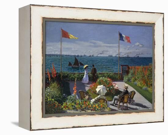 Terrasse À Sainte-Adresse, 1866-1867-Claude Monet-Framed Premier Image Canvas