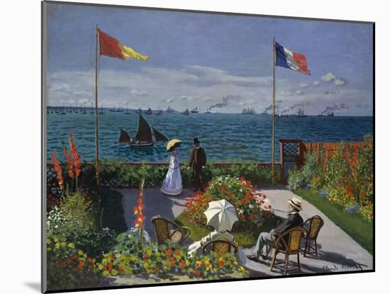 Terrasse À Sainte-Adresse, 1866-1867-Claude Monet-Mounted Giclee Print