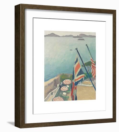 Terrasse aux Drapeaux, Hôtel de la Réserve-Albert Marquet-Framed Premium Giclee Print