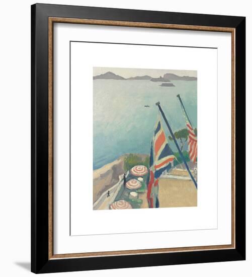 Terrasse aux Drapeaux, Hôtel de la Réserve-Albert Marquet-Framed Premium Giclee Print