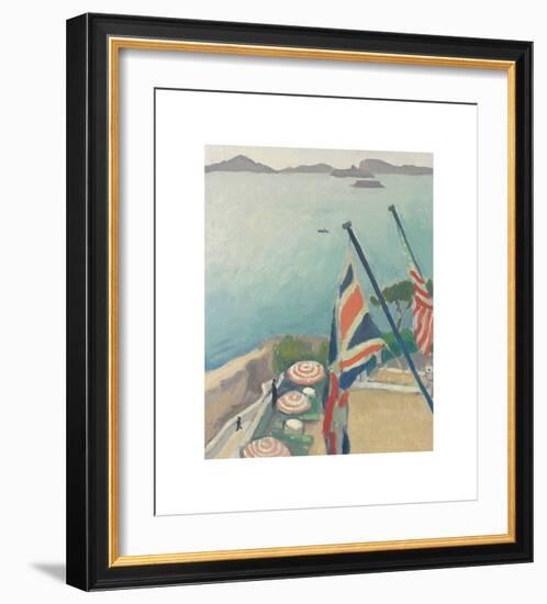 Terrasse aux Drapeaux, Hôtel de la Réserve-Albert Marquet-Framed Premium Giclee Print