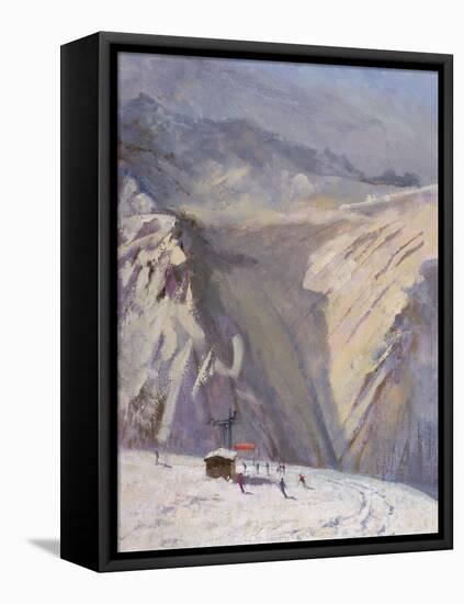 Terrasse - Morning - Val d'Isere-Bob Brown-Framed Premier Image Canvas