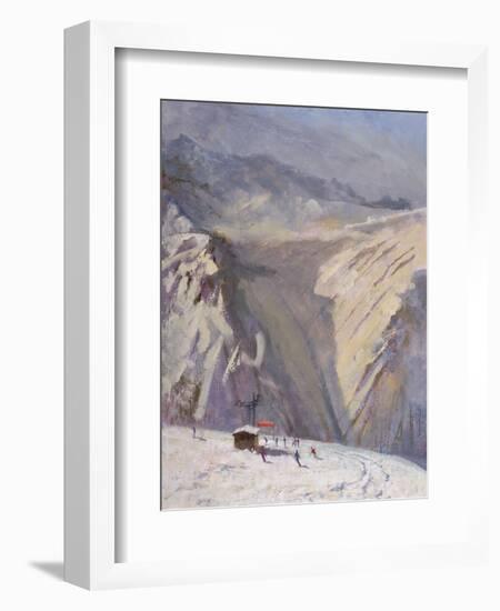 Terrasse - Morning - Val d'Isere-Bob Brown-Framed Giclee Print