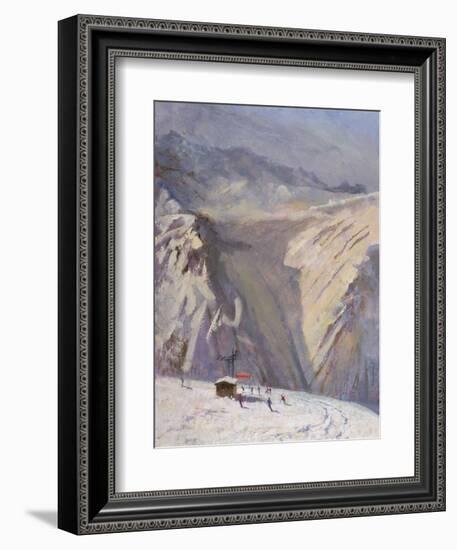 Terrasse - Morning - Val d'Isere-Bob Brown-Framed Giclee Print