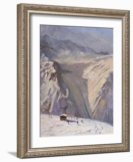 Terrasse - Morning - Val d'Isere-Bob Brown-Framed Giclee Print