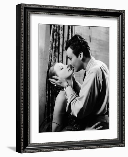 Terre by Volupte WILD ORCHIDS by Sidney Franklin with Greta Garbo and Nils Asther, 1929 (b/w photo)-null-Framed Photo