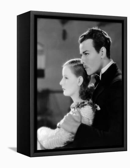 Terre by Volupte WILD ORCHIDS by Sidney Franklin with Greta Garbo and Nils Asther, 1929 (b/w photo)-null-Framed Stretched Canvas