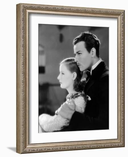 Terre by Volupte WILD ORCHIDS by Sidney Franklin with Greta Garbo and Nils Asther, 1929 (b/w photo)-null-Framed Photo