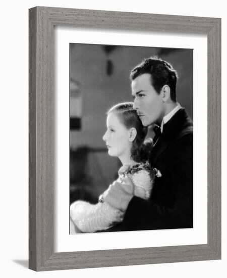 Terre by Volupte WILD ORCHIDS by Sidney Franklin with Greta Garbo and Nils Asther, 1929 (b/w photo)-null-Framed Photo