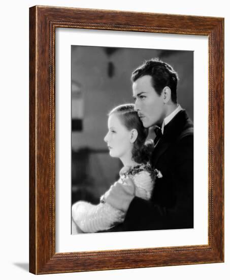 Terre by Volupte WILD ORCHIDS by Sidney Franklin with Greta Garbo and Nils Asther, 1929 (b/w photo)-null-Framed Photo