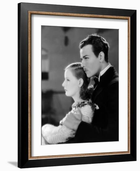 Terre by Volupte WILD ORCHIDS by Sidney Franklin with Greta Garbo and Nils Asther, 1929 (b/w photo)-null-Framed Photo