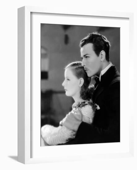 Terre by Volupte WILD ORCHIDS by Sidney Franklin with Greta Garbo and Nils Asther, 1929 (b/w photo)-null-Framed Photo