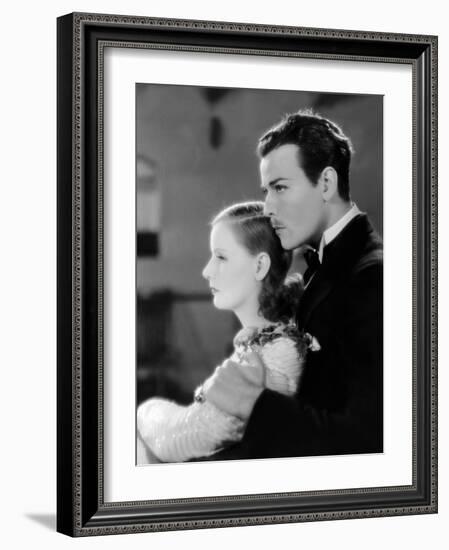 Terre by Volupte WILD ORCHIDS by Sidney Franklin with Greta Garbo and Nils Asther, 1929 (b/w photo)-null-Framed Photo