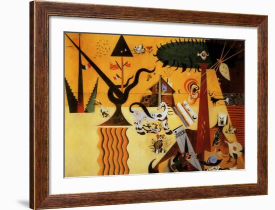 Terre Labouree, c.1923-Joan Miro-Framed Art Print