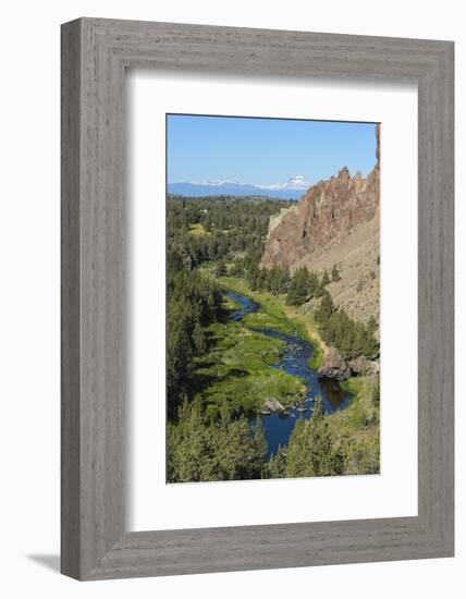 Terrebonne, Oregon, USA. Smith Rock State Park, Crooked River-Jolly Sienda-Framed Photographic Print