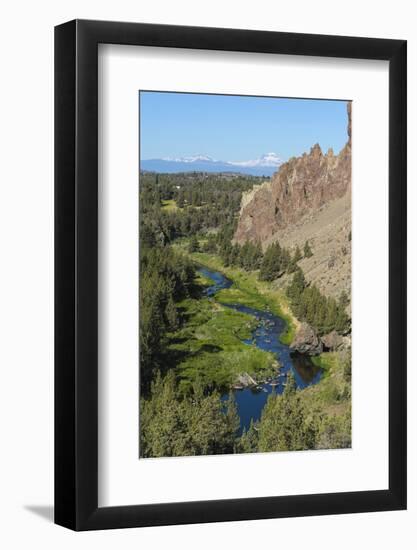 Terrebonne, Oregon, USA. Smith Rock State Park, Crooked River-Jolly Sienda-Framed Photographic Print