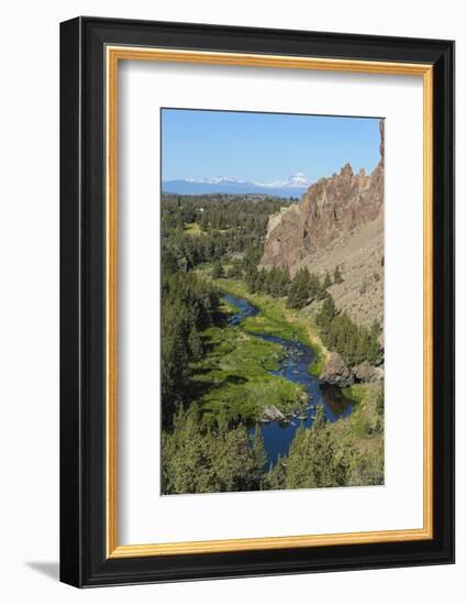 Terrebonne, Oregon, USA. Smith Rock State Park, Crooked River-Jolly Sienda-Framed Photographic Print