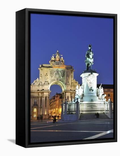 Terreiro Do Paco at Twilight, One of the Centers of the Historical City, Lisbon, Portugal-Mauricio Abreu-Framed Premier Image Canvas
