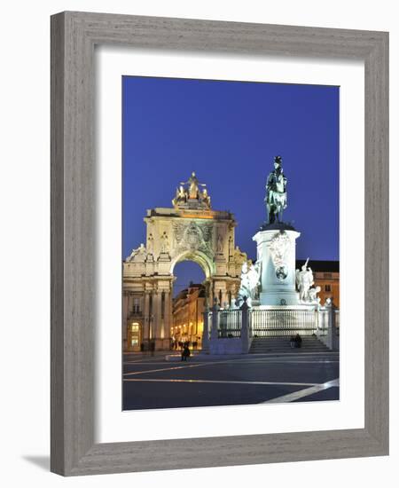 Terreiro Do Paco at Twilight, One of the Centers of the Historical City, Lisbon, Portugal-Mauricio Abreu-Framed Photographic Print