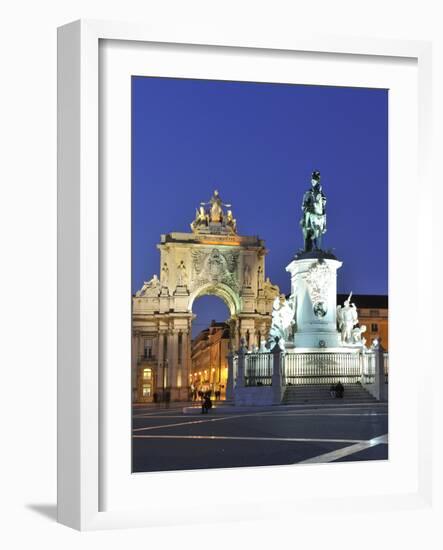 Terreiro Do Paco at Twilight, One of the Centers of the Historical City, Lisbon, Portugal-Mauricio Abreu-Framed Photographic Print