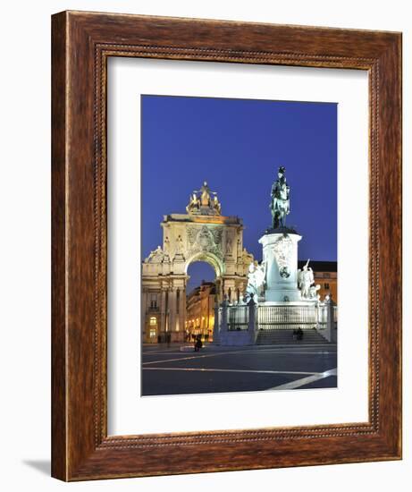 Terreiro Do Paco at Twilight, One of the Centers of the Historical City, Lisbon, Portugal-Mauricio Abreu-Framed Photographic Print