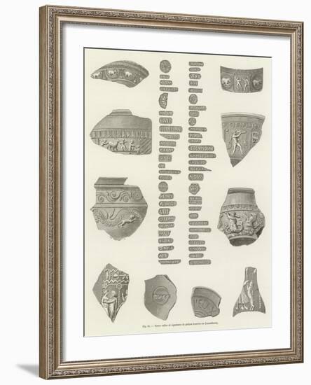 Terres Cuites Et Signatures De Potiers Trouvees Au Luxembourg-null-Framed Giclee Print